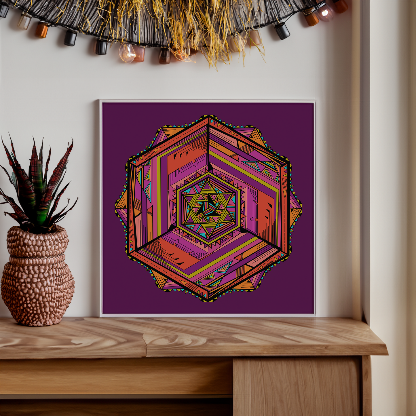 Base3cube 80s Girl Art Print