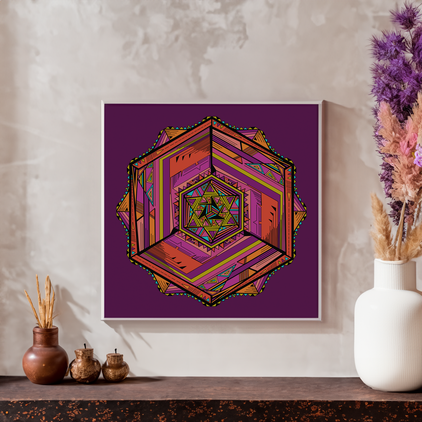Base3cube 80s Girl Art Print