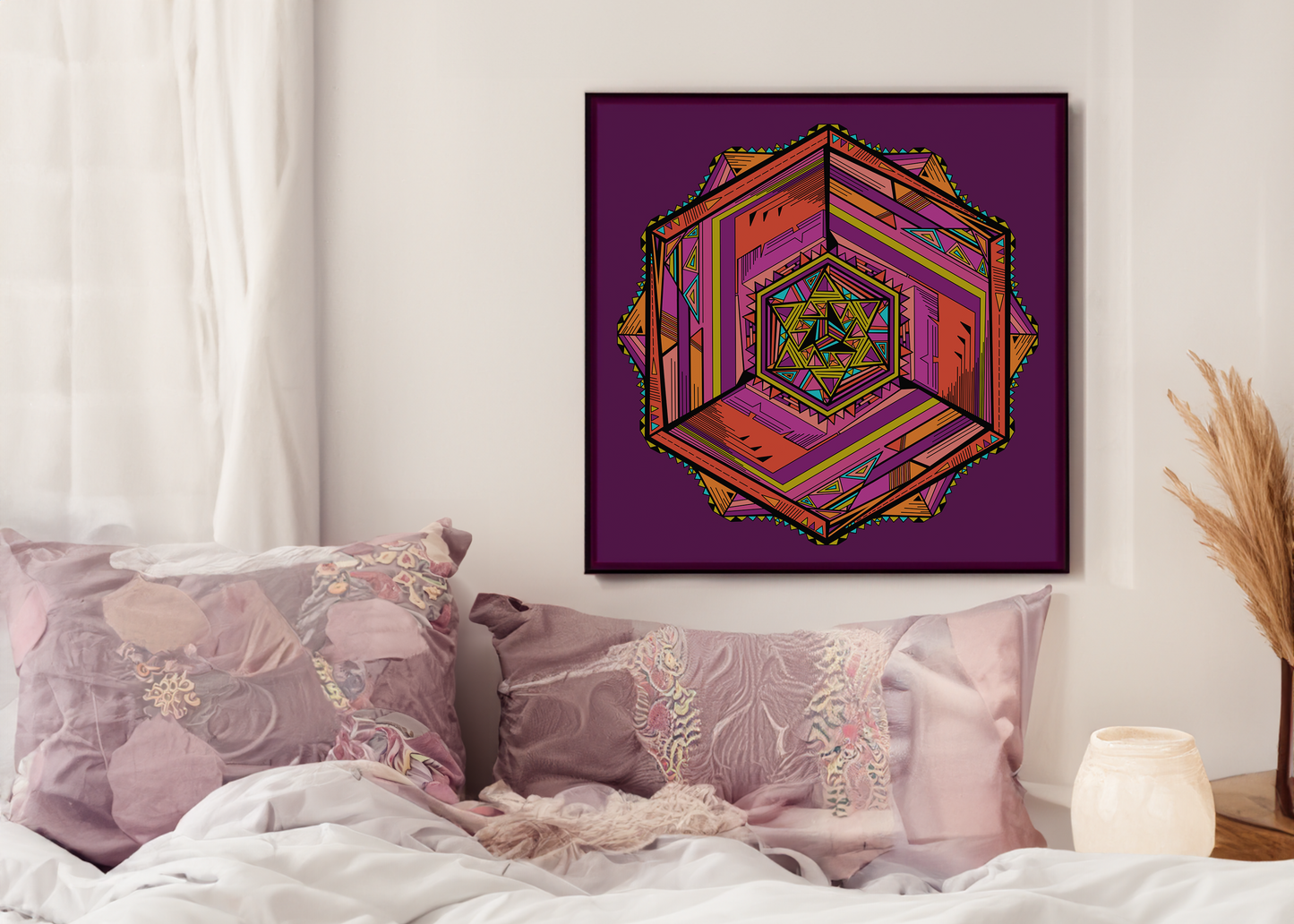 Base3cube 80s Girl Art Print