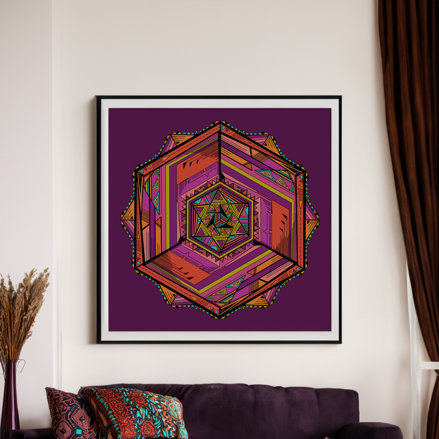 Base3cube 80s Girl Art Print