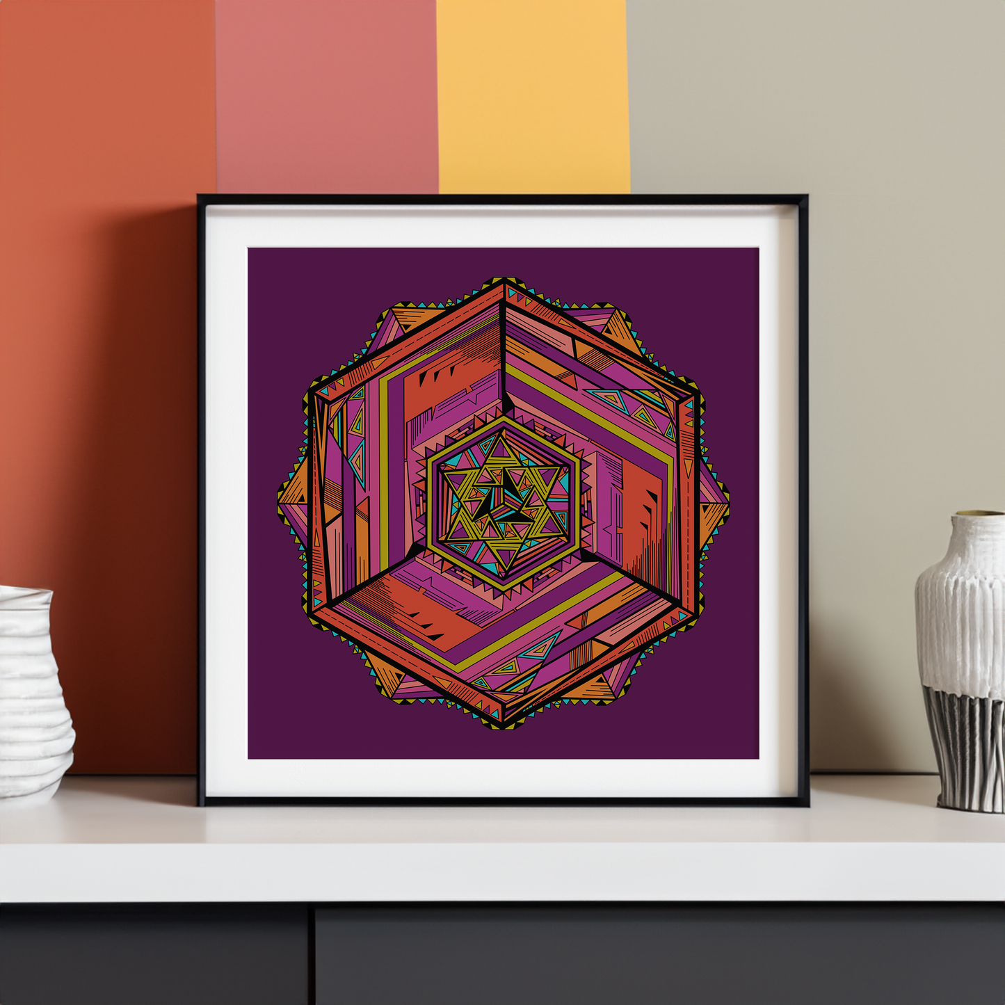 Base3cube 80s Girl Art Print