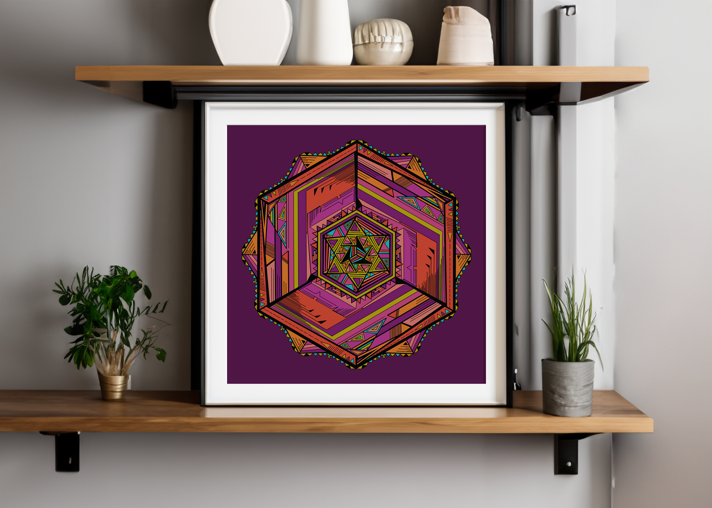 Base3cube 80s Girl Art Print