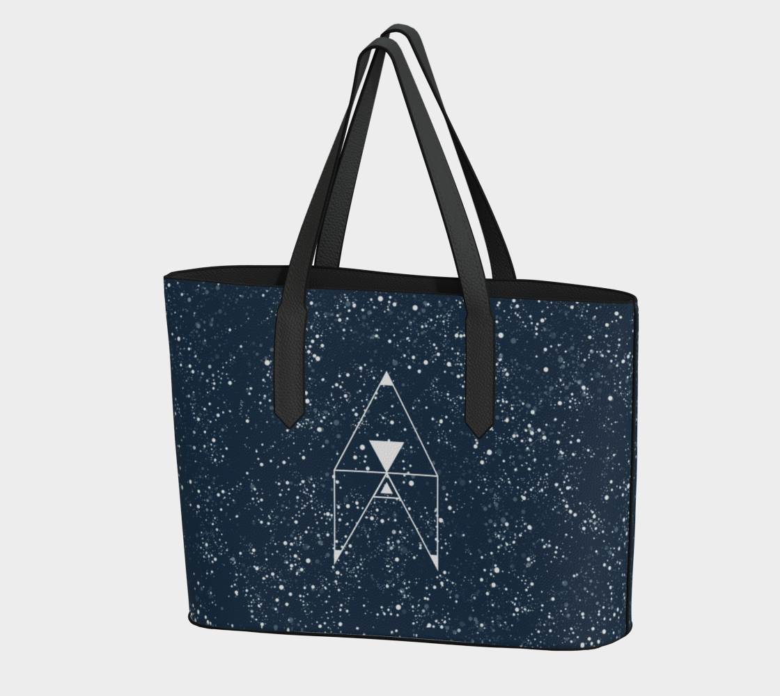 Stars Navy Vegan Leather Bag
