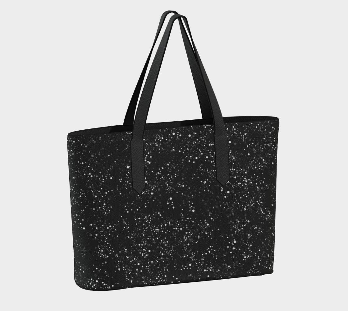 Stars Black Vegan Leather Bag